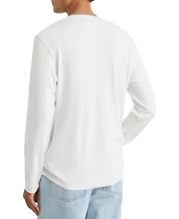 Reiss Men's Francisco Ribbed Regular-Fit Henley T-Shirt