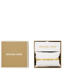 Michael Michael Kors Logo Figaro Chain Bracelet