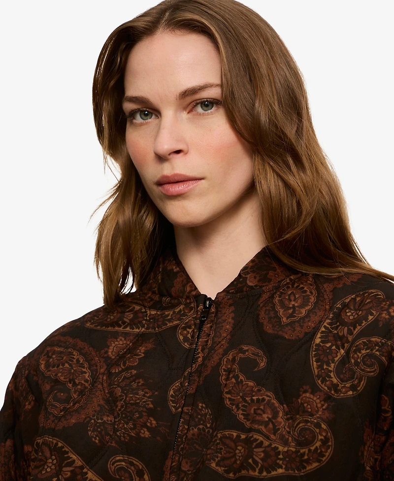 Sanctuary Women's Empress Quilted-Paisley Bomber