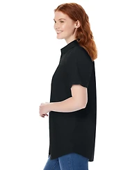 Woman Within Women's Plus Short Sleeve Shirt