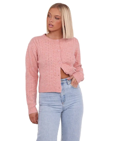 Petal and Pup Women's Bonnie Cable-Knit Fitted Cardigan