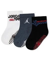 Jordan Boys' Amira Quarter Socks, 3-Pack