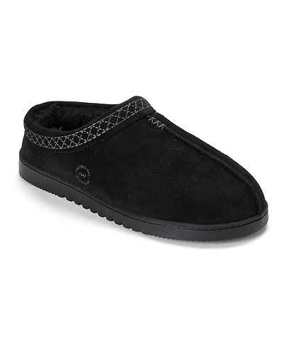 Dearfoams Dean Genuine Suede Slip-On Clog Slipper