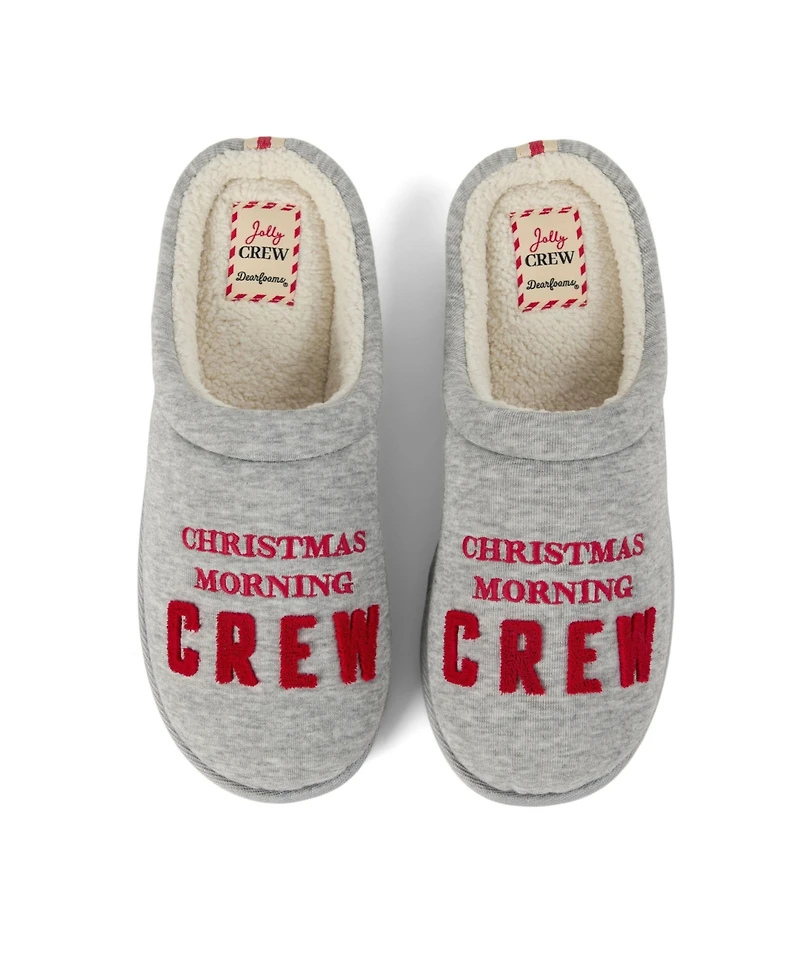 Dearfoams Christmas Morning Crew Slip-On Slippers