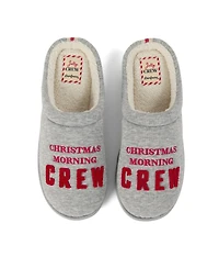 Dearfoams Christmas Morning Crew Slip-On Slippers