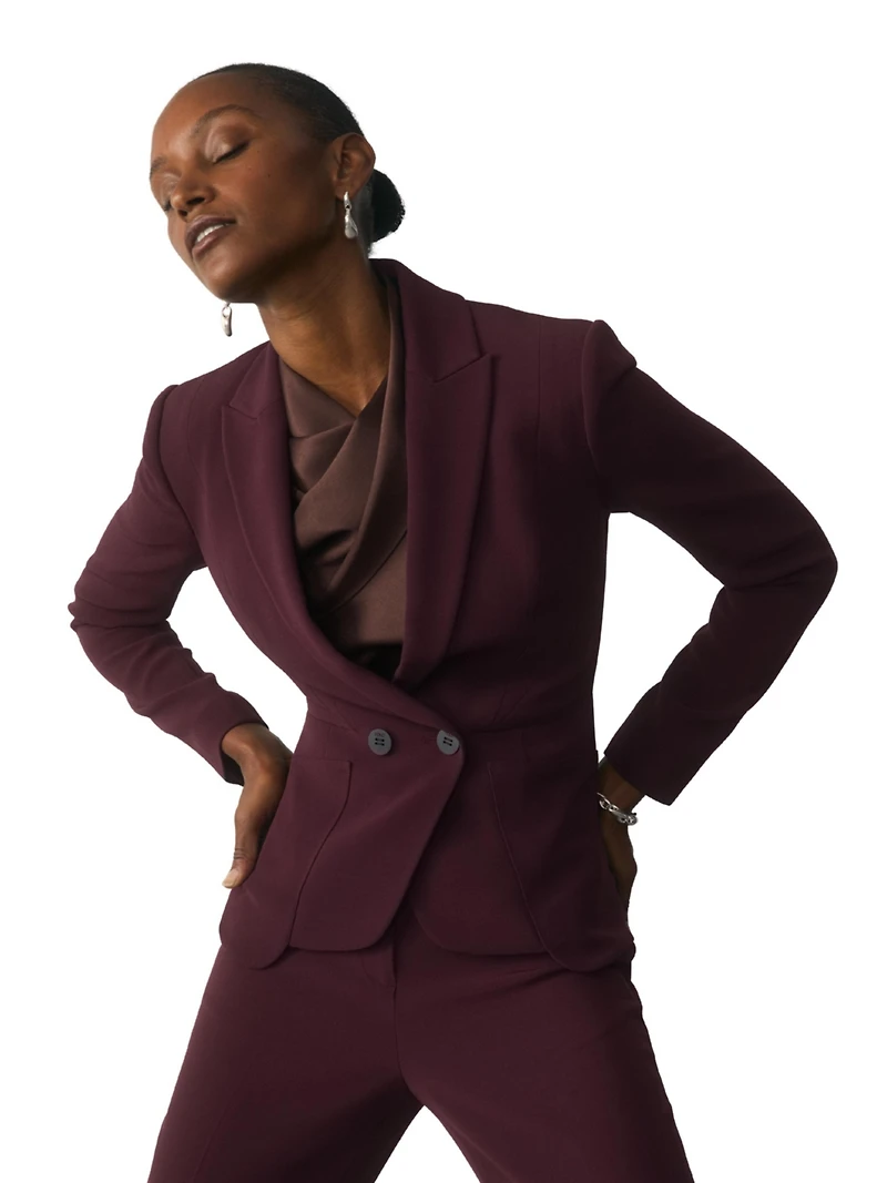 The Fold Women's Clever Crepe Caselle Tailored Blazer