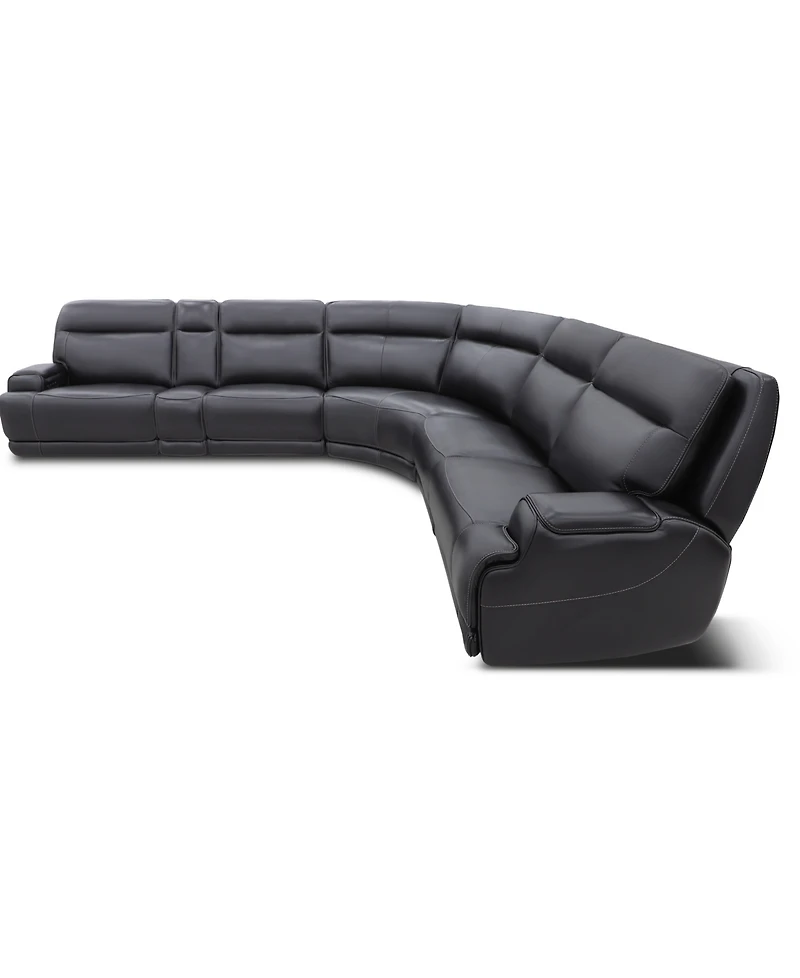 Atlas 6-Piece L-Shaped Triple Power Motion Sectional Sofa, Macy's Exclusive