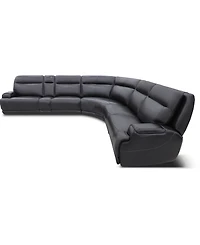 Atlas 6-Piece L-Shaped Triple Power Motion Sectional Sofa, Macy's Exclusive