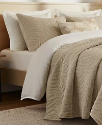 Harbor House Botanical Leaves Stone-Washed Cotton 3-Piece Quilt Set