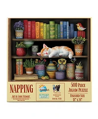 SunsOut Napping Interlocking 500-Piece Jigsaw Puzzle, Ages 15+