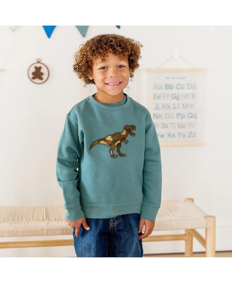 Sweet Wink Big Boys Camo Dino Patch Sweatshirt