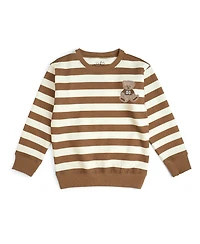 Sweet Wink Toddler Boy's (2T-4T) Teddy Bear Patch Striped Sweatshirt.