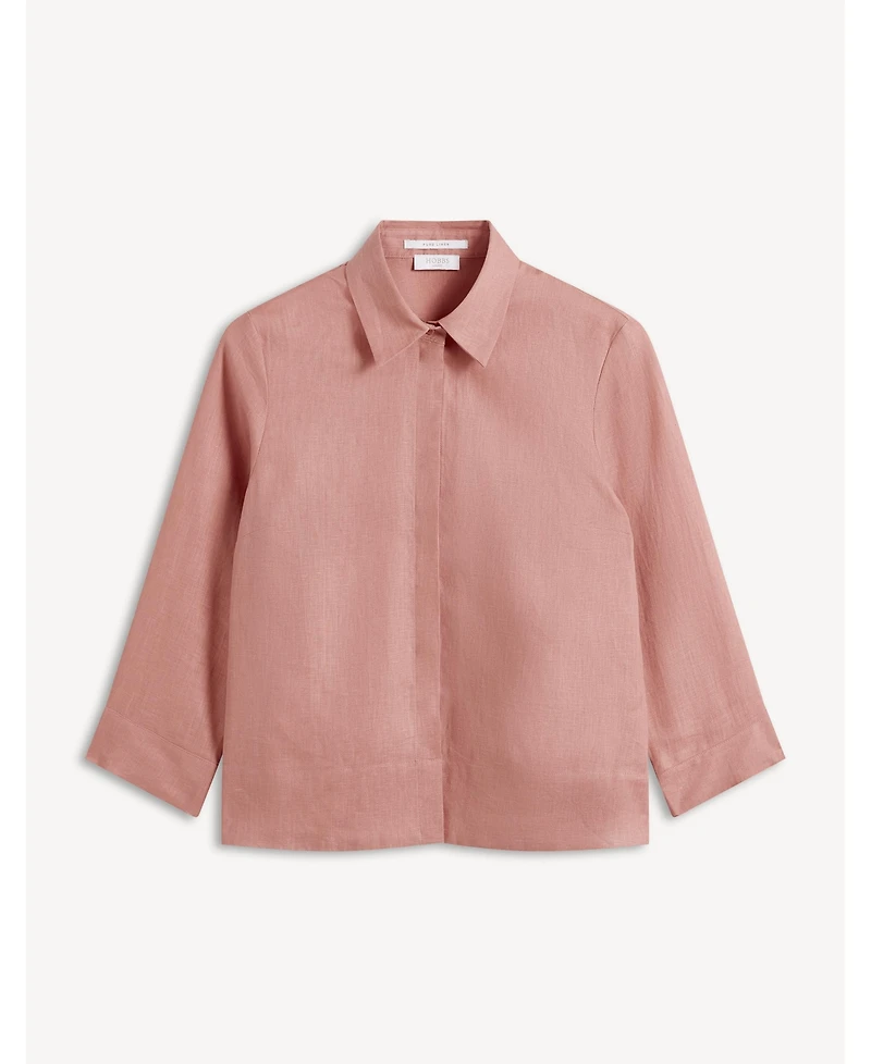 Hobbs London Women's Nita Three-Quarter Sleeve Linen Shirt