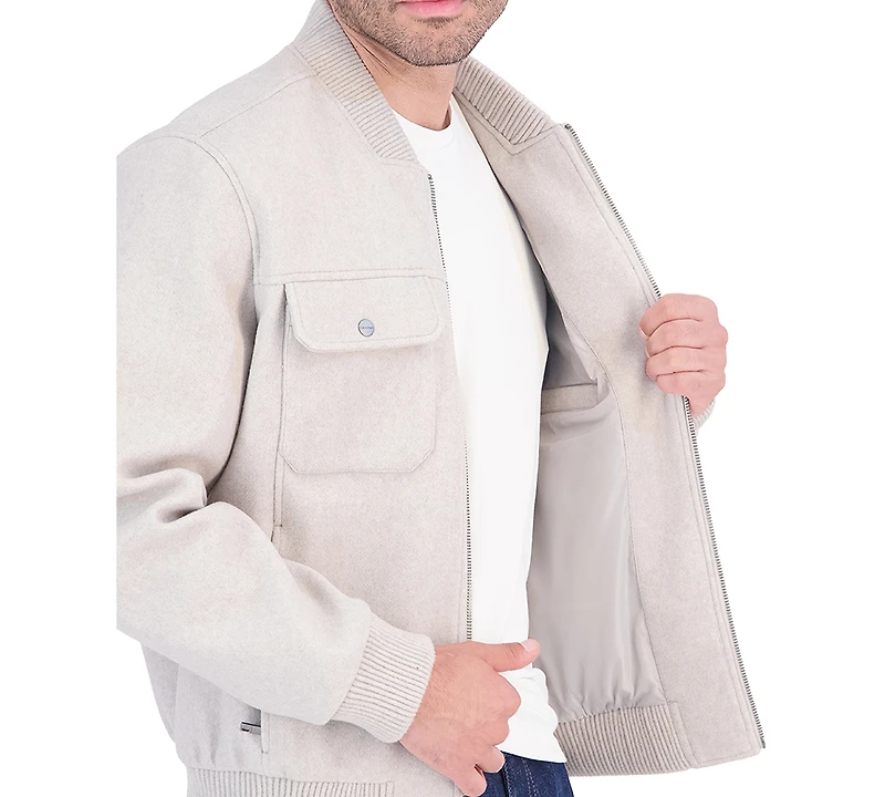 Calvin Klein Men's Wool Bomber Jacket