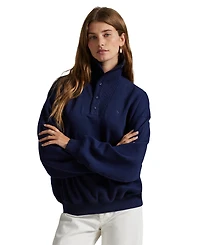 Polo Ralph Lauren Women's Arctic Ribbed Mockneck Long-Sleeve Fleece Pullover