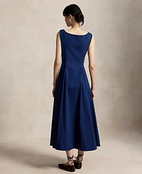 Polo Ralph Lauren Women's Fit-and-Flare Boat Neck Midi Dress