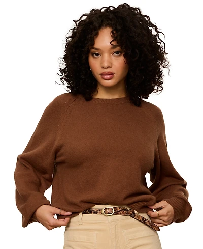 Sanctuary Women's Soft Popover Crewneck Long-Sleeve Sweater