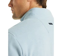 Nautica Men's Pique Fleece Mock Neck Quarter Zip Sweatshirt
