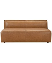 Moxley 63" Genuine Leather Deep Seating Armless Sofa, Macy's Exclusive