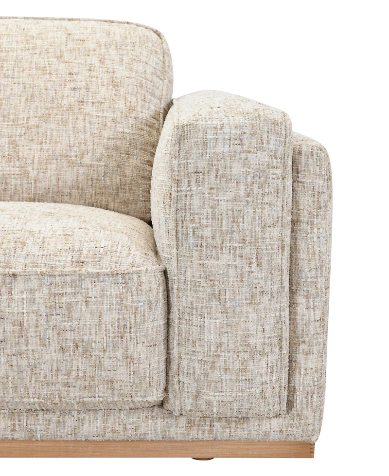 Baymont 91" Top-Grain Leather Pad-Arm Sofa, Macy's Exclusive