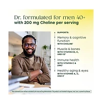 MegaFood Advanced Multivitamin for Men 40+ with Choline, Methyl B12, Methylfolate, Vitamin C and D3 and Zinc