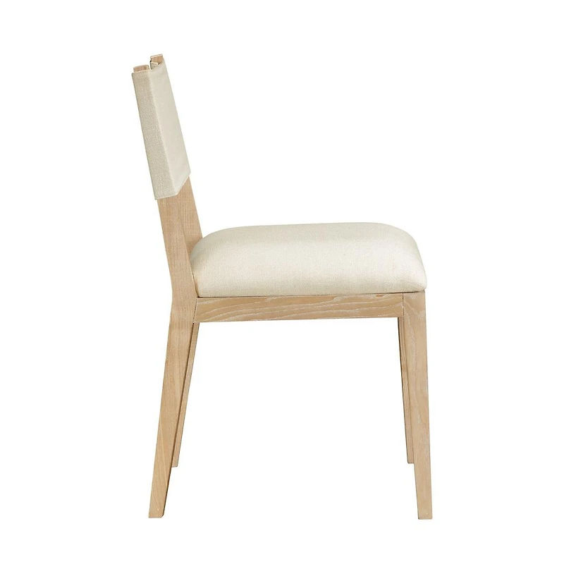 Meridian Furniture Avon Linen Textured Fabric Dining Side Chair, Set of 2