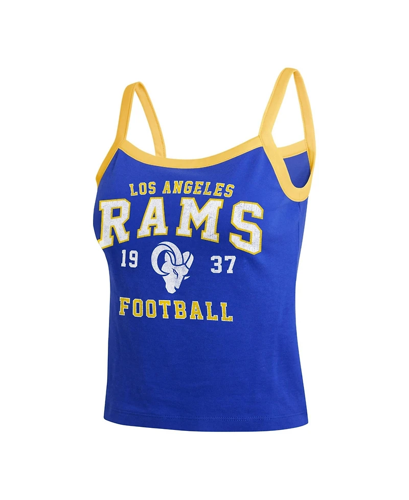 Wear by Erin Andrews Women's Royal Los Angeles Rams Colorblock Racerback Tank Top