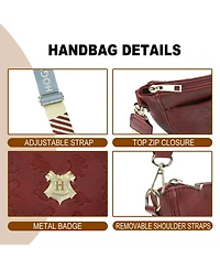 Harry Potter Women's Hogwarts Crest Maroon Crossbody Bag