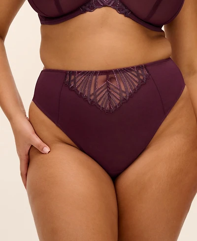 Elomi Plus Size Reja Cheeky Embroidered Panty
