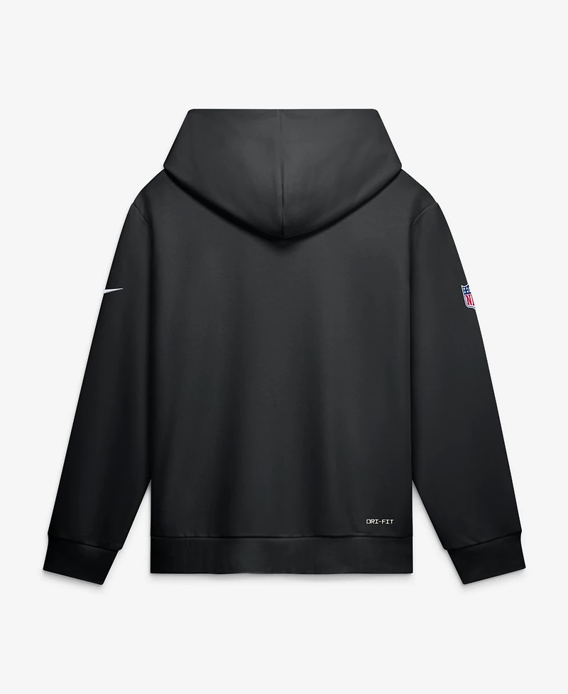 Nike Men's Las Vegas Raiders Sideline Standard Issue Quarterback Scramble Full-Zip Hooded Loose-Fit Hoodie