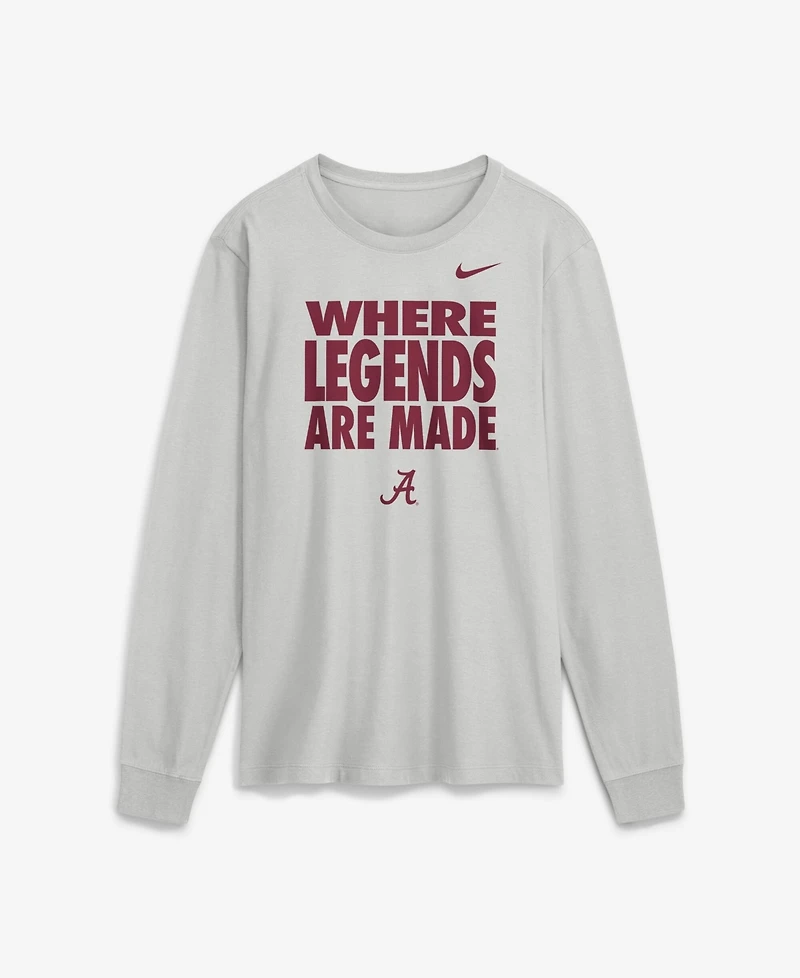 Nike Men's Alabama Crimson Tide Alabama Sideline Slogan Long-Sleeve Graphic T-Shirt