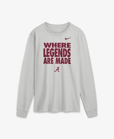 Nike Men's Alabama Crimson Tide Alabama Sideline Slogan Long-Sleeve Graphic T-Shirt
