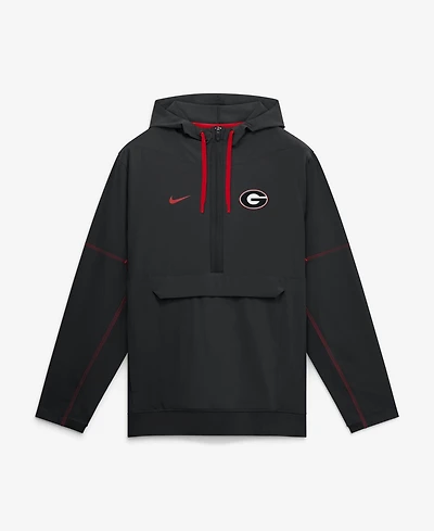 Nike Men's Georgia Bulldogs Sideline Anorak Half-Zip Hoodie