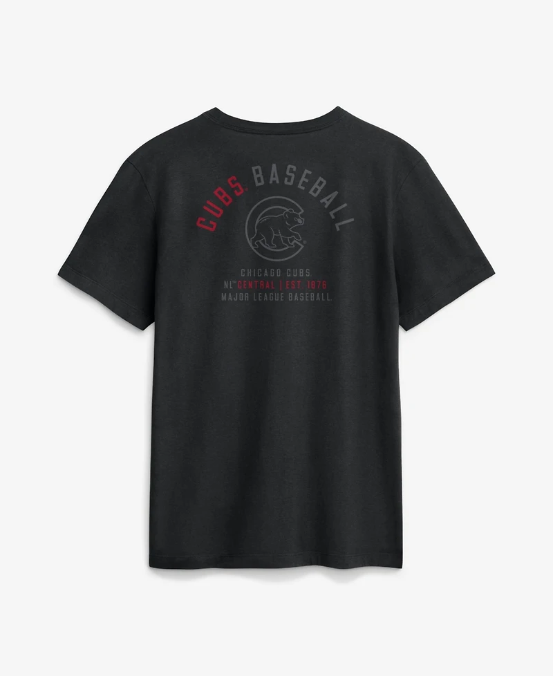 Nike Men's Chicago Cubs Split Logo Screen-Print Graphic Crewneck T-Shirt