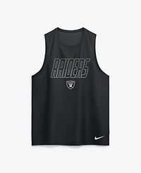 Nike Men's Las Vegas Raiders Kickoff Miler Dri-fit Sleeveless Tank Top