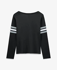 Fanatics Women's Las Vegas Raiders Team First Coverage Scheme Long Sleeve Lace-up Neckline T-Shirt
