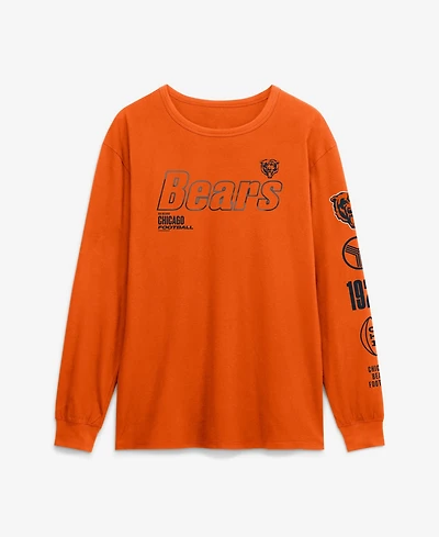 Fanatics Men's Chicago Bears Checkdown Pass Long-Sleeve Crewneck Classic-Fit T-Shirt