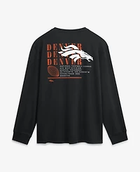 Fanatics Men's Denver Broncos Fullback Drive Relaxed-Fit Long-Sleeve Crewneck T-Shirt