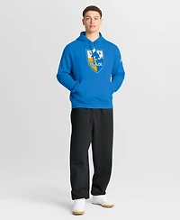 Nike Men's Los Angeles Chargers Club Fleece Drawstring-Hood Brushed-Back Pullover Hoodie