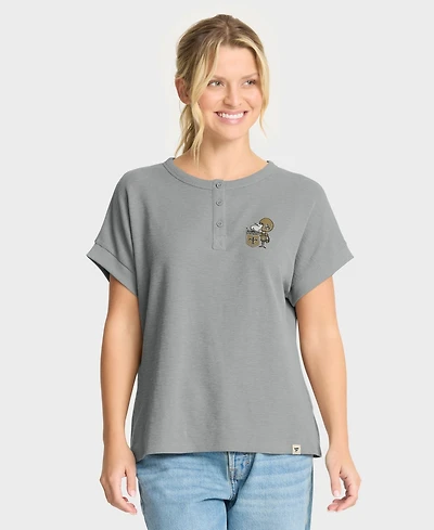 Fanatics Women's New Orleans Saints Oversized French-Slub Henley Shirt