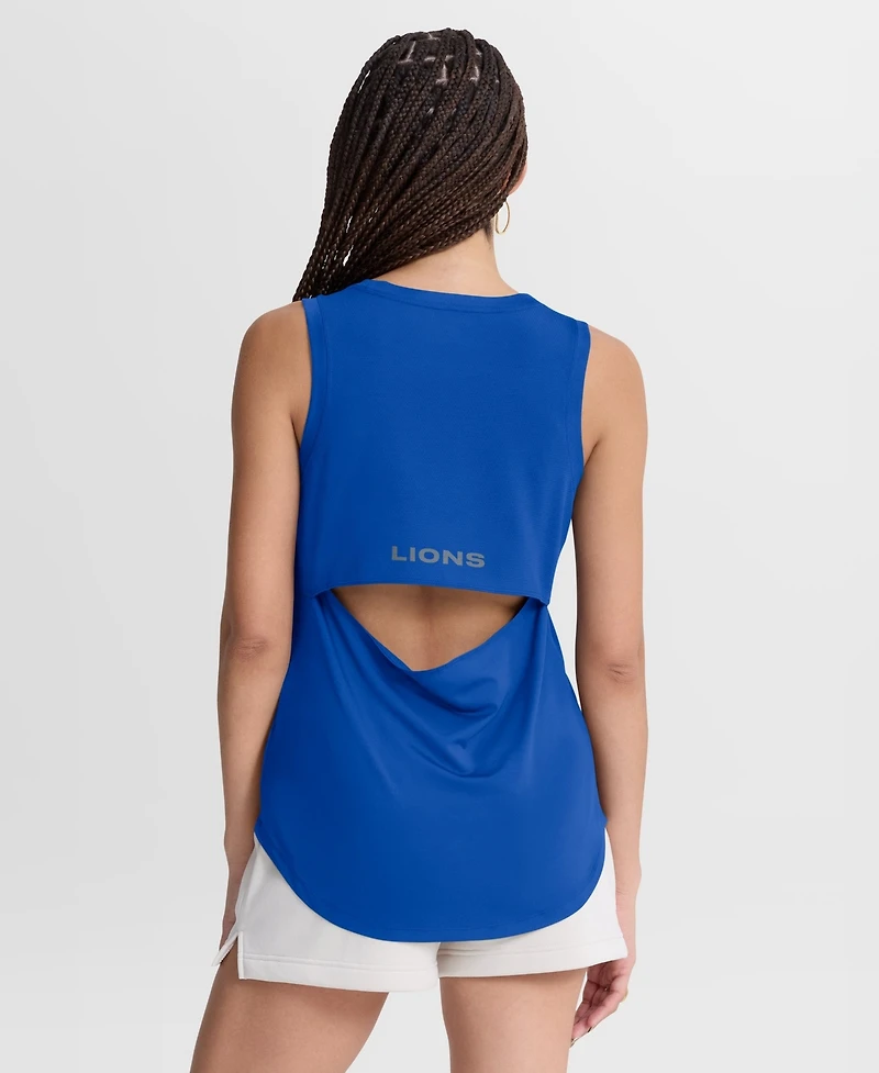 Fanatics Women's Detroit Lions Draped Mesh Back Scoop Neck Tank Top