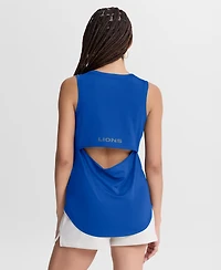 Fanatics Women's Detroit Lions Draped Mesh Back Scoop Neck Tank Top