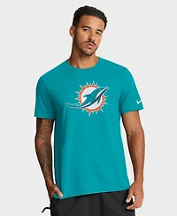 Nike Men's Miami Dolphins Essential Logo Short-Sleeve Crewneck T-Shirt
