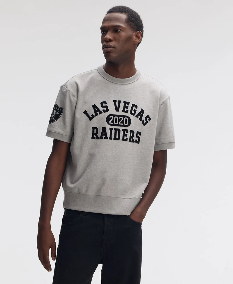 Fanatics Men's Las Vegas Raiders IconicFleece Fleece Crewneck Short-Sleeve Sweatshirt