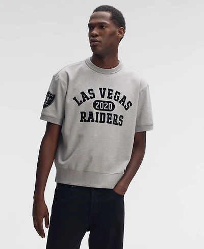 Fanatics Men's Las Vegas Raiders IconicFleece Fleece Crewneck Short-Sleeve Sweatshirt