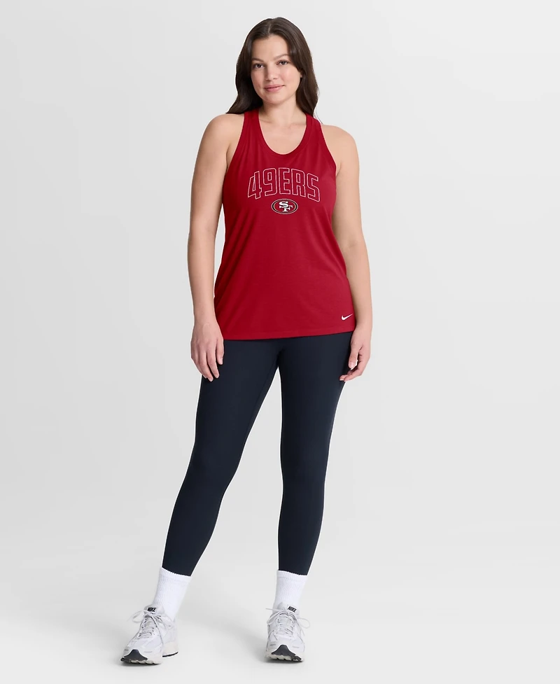 Nike Women's San Francisco 49ers Primetime Scoop Neck Tri-Blend Tank Top