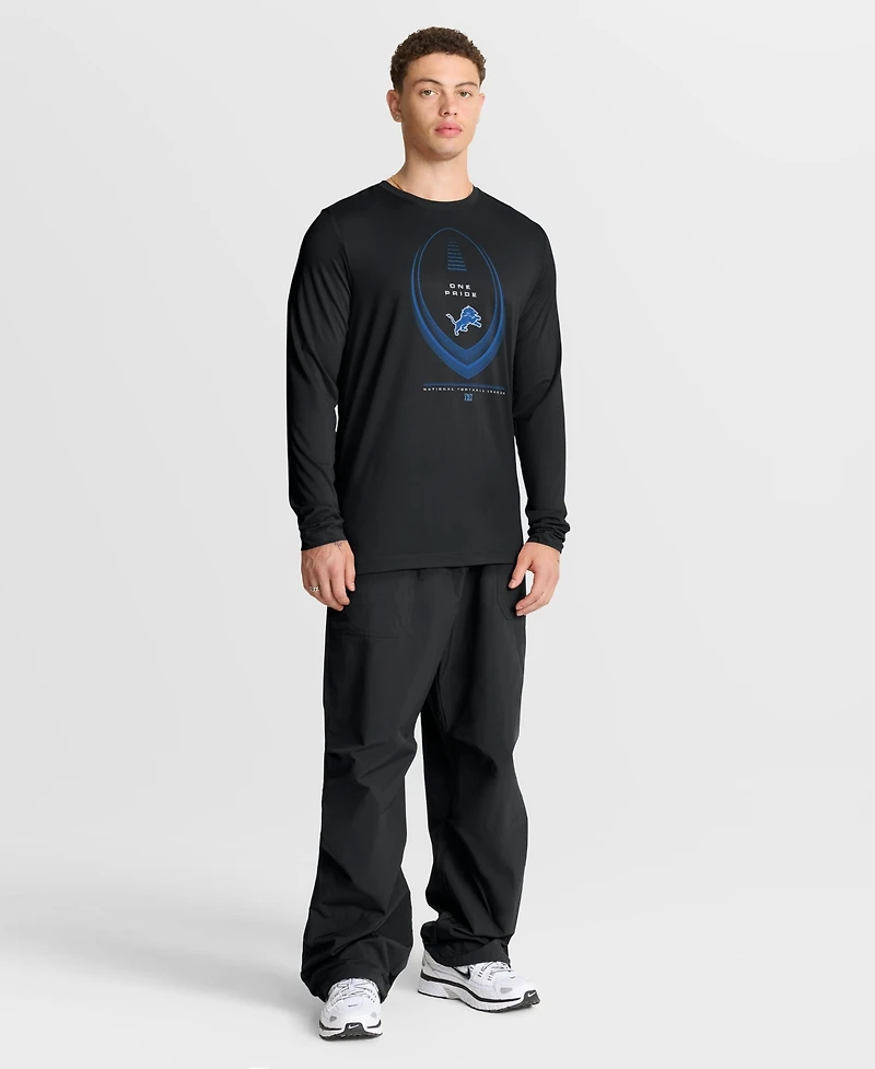 Nike Men's Detroit Lions Legend Icon Dri-fit Long-Sleeve T-Shirt