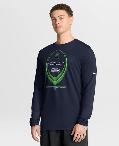 Nike Men's Seattle Seahawks Legend Icon Dri-fit Long-Sleeve Standard-Fit T-Shirt