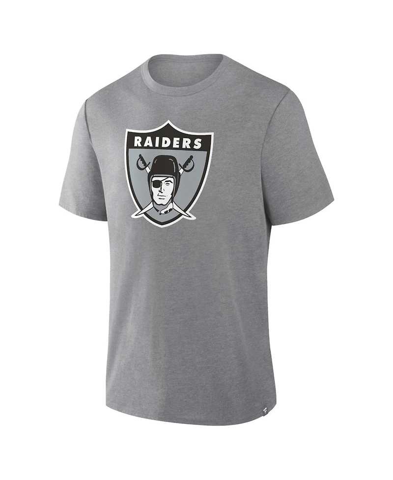 Fanatics Men's Las Vegas Raiders Vintage Heritage Tribute Tri-Blend T-Shirt