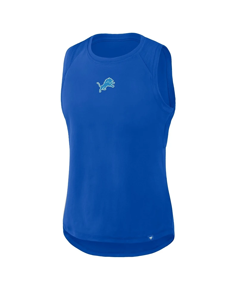 Fanatics Women's Detroit Lions Draped Mesh Back Scoop Neck Tank Top